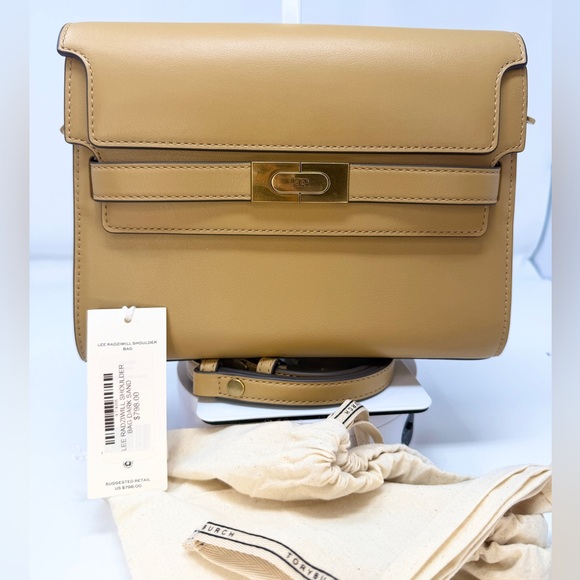 Tory Burch Handbags - Tory Burch Lee Radziwill Shoulder Bag in Macadamia NWT $796 retail